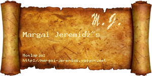 Margai Jeremiás névjegykártya